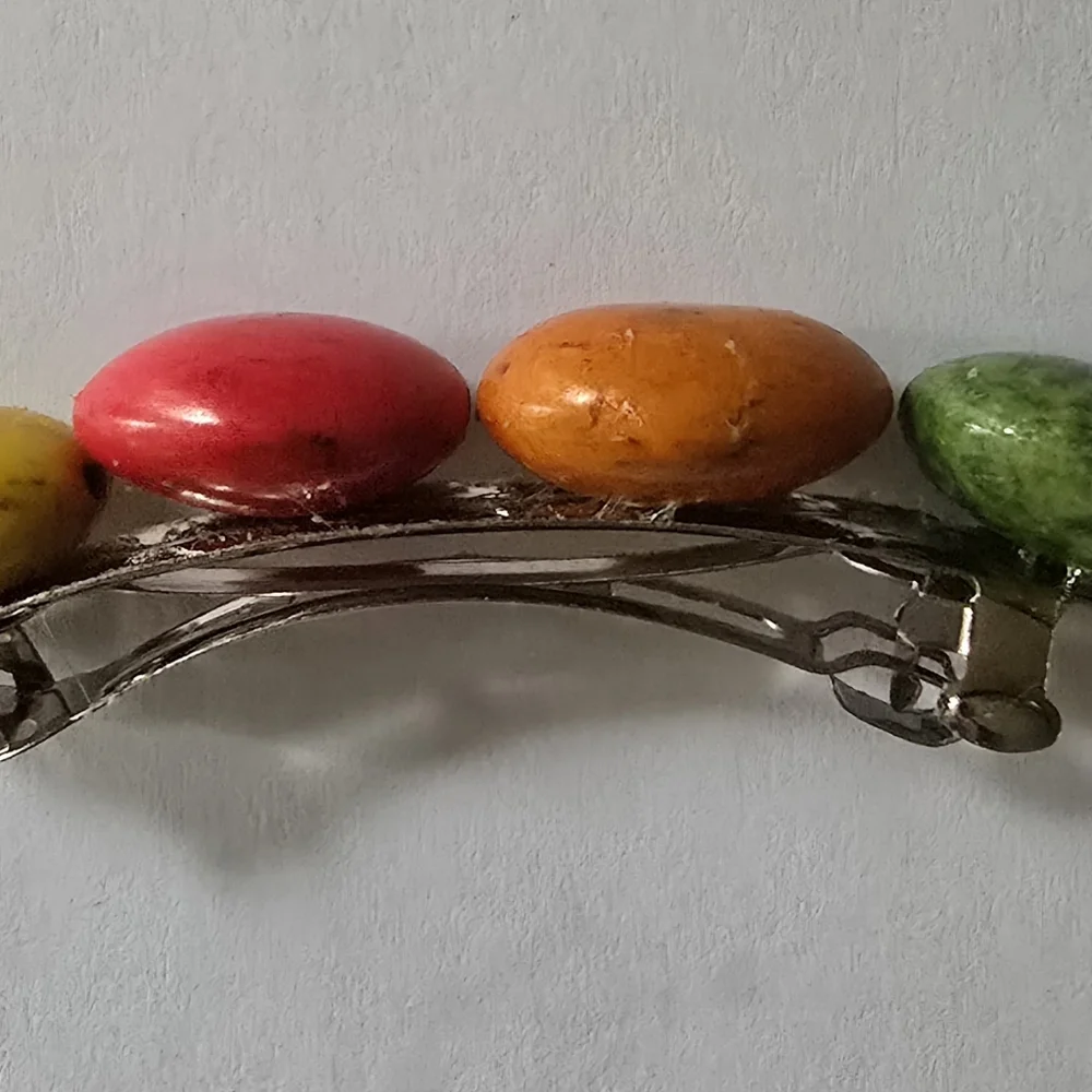 UNIQUE BOUTIQUE KIDS HAND BEADED COLORFUL BARETTE HAIR ACCESSORY HOT TREND